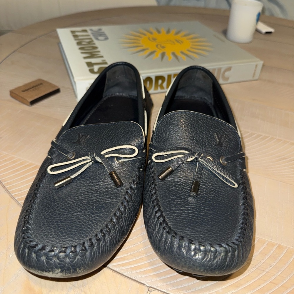Louis Vuitton Men Loafers Mens Size 10 - Navy - Used - Picture 6 of 7